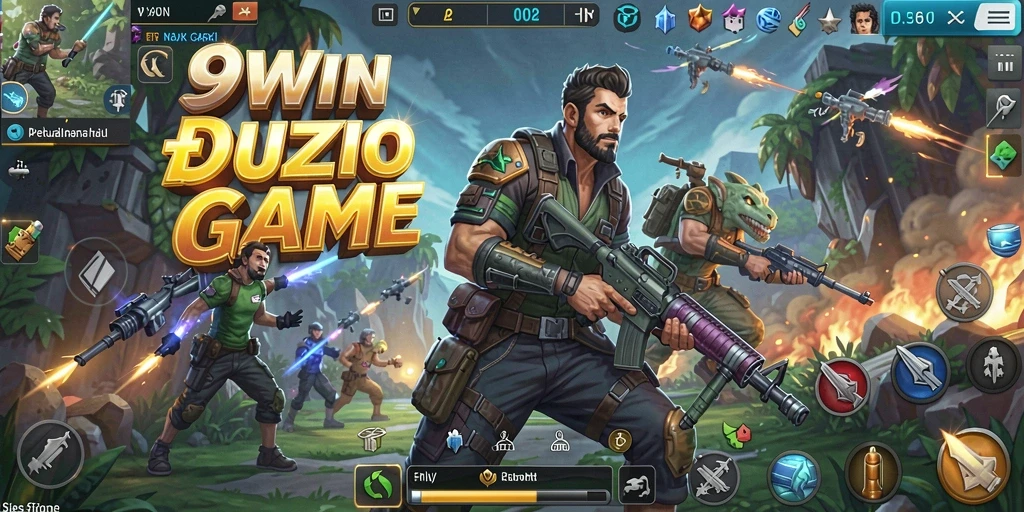 Screenshot 9WIN menampilkan aksi seru dalam pertempuran melawan musuh.