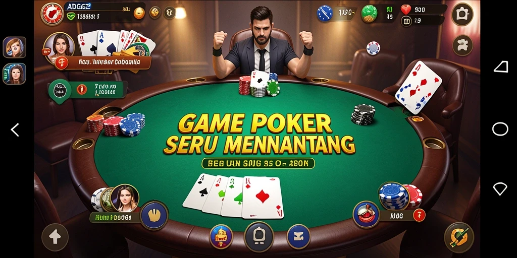 Screenshot utama ADG62 menampilkan gameplay poker yang seru dan interaktif.