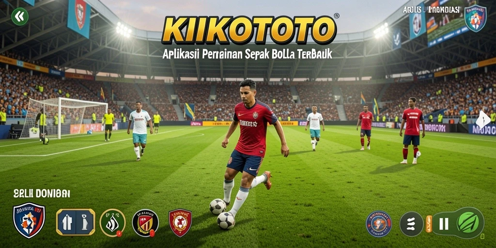 Tangkapan layar KIKOTOTO menampilkan aksi seru di lapangan sepak bola.
