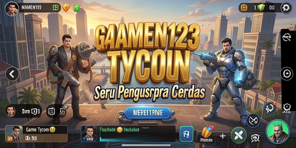 Screenshot MAMEN123 menampilkan momen epik dalam pengelolaan bisnis.