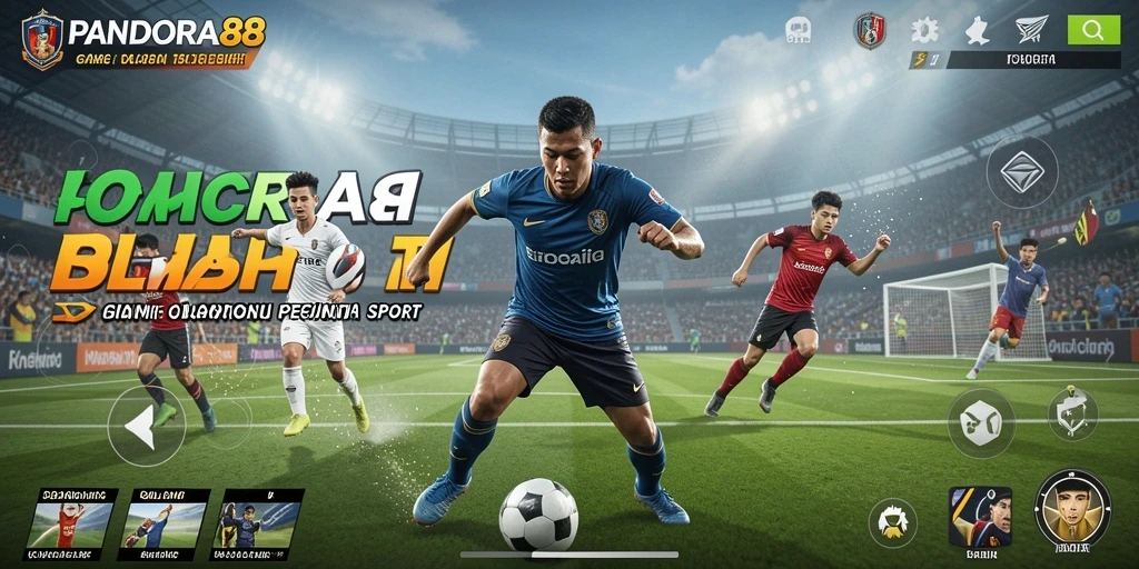 Screenshot utama PANDORA88 menampilkan aksi gameplay olahraga yang mendebarkan.