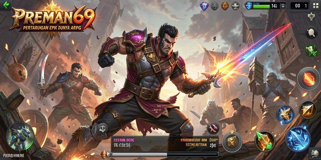 Gameplay seru menantang di dunia PREMAN69.